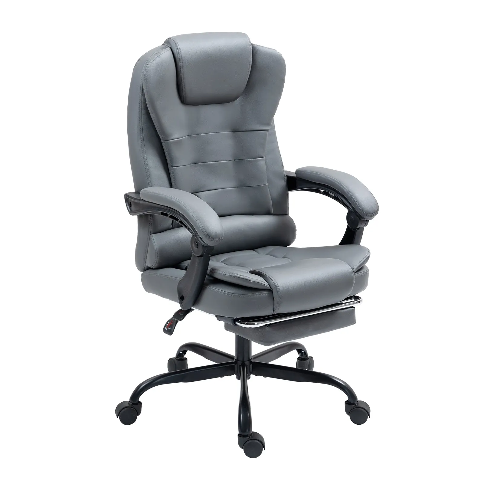 Big and Tall Executive Office Chair with Footrest, Ergonomic Reclining Swivel Computer Chair, High Back Home Office Chair with Lumbar Support, Height Adjustable, Padded Armrests, Rolling