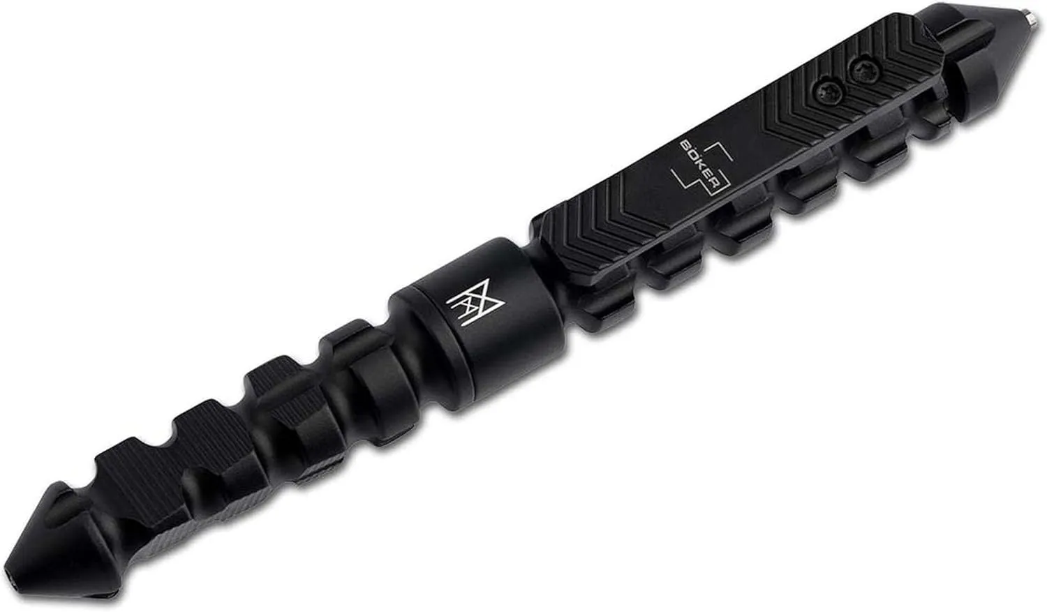BÖKER PLUS® Fat Box Pen - Tactical ballpoint pen with clip - Tactical pen for self-defense black - Alu Kubotan pen with glass breaker - Bold Action EDC pen with multifunction & gift box
