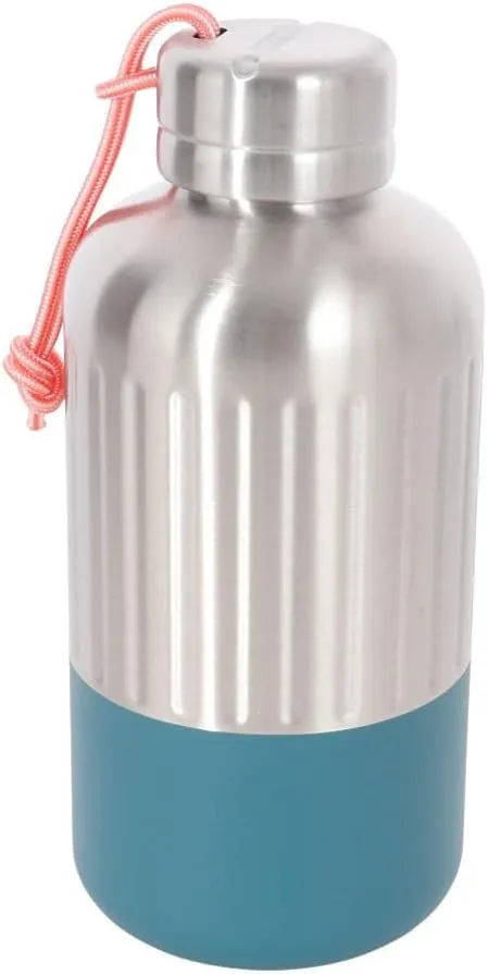 Black Blum Explorer Vacuum Flask - Stainless Steel Leak Proof Water Bottle with Carry Loop - BPA Free Drinks Bottle for Hot or Cold Drinks, Hiking and Gym - Ocean, Small, 650ml