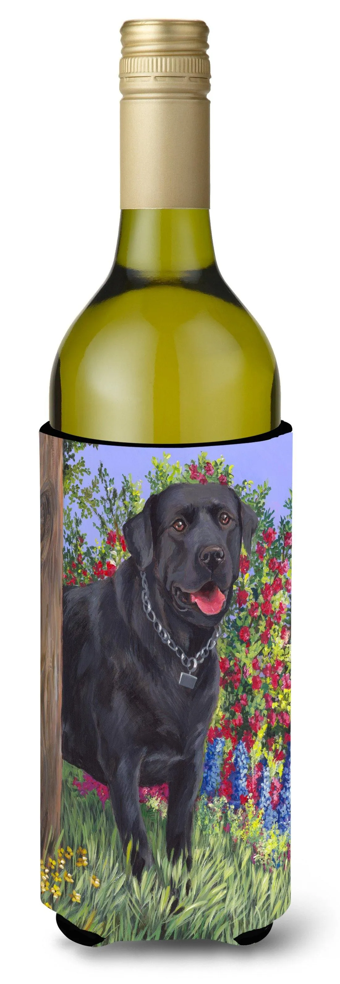 Black Labrador Retriever Wine Bottle Hugger PPP3028LITERK