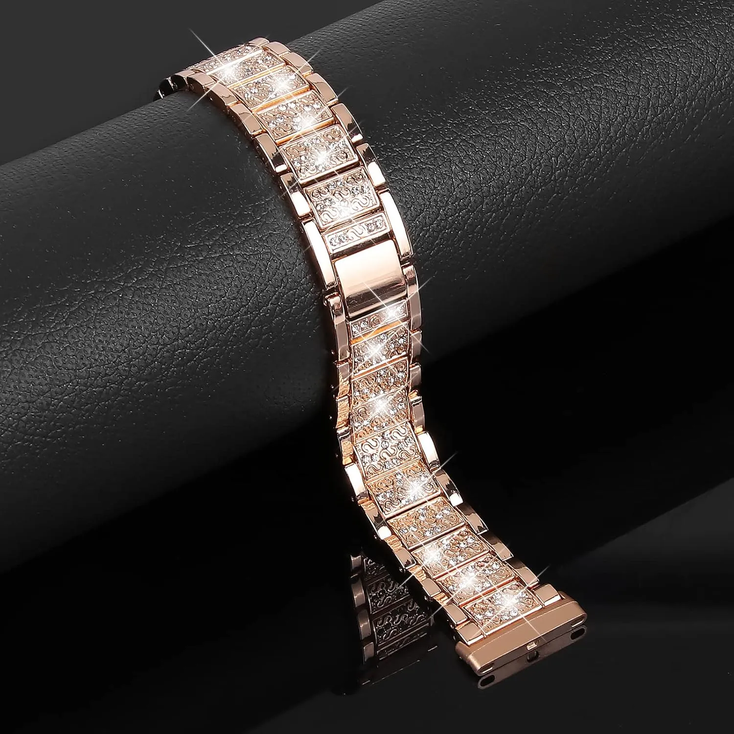 Bling Bands Compatible with fitbit Sense 2/Sense/Versa 4/Versa 3, Women Replacement Wristbands Dressy Luxurious Bracelet for Ladies