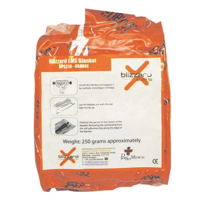 Blizzard EMS Blanket Vacuum Packed (Orange)