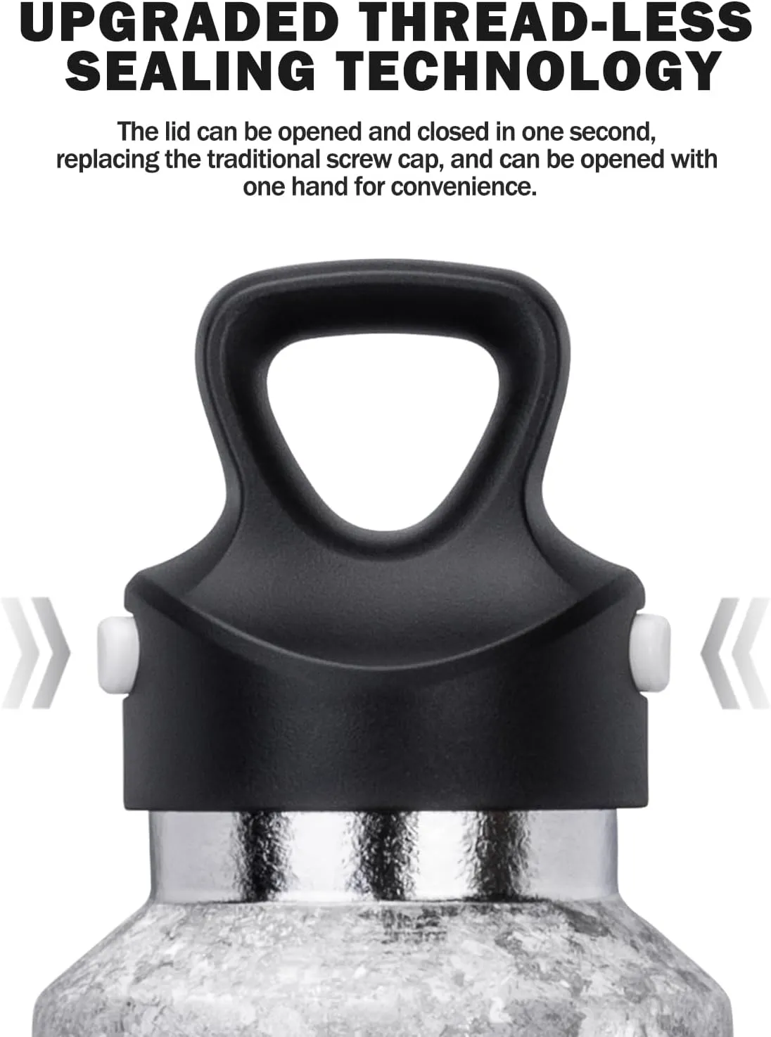 Boundless Voyage Titanium Vacuum Water Bottle Double-Walled Insulated Cup Lightweight and Leak-Proof Travel Outdoor Office School Sport Bottle (380ml silver)