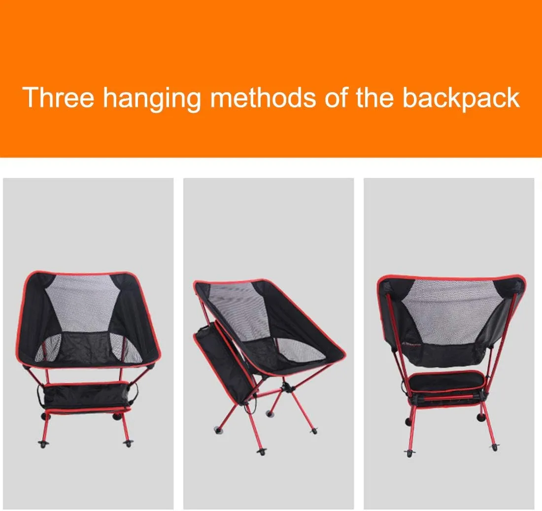 Camping Accessory Outdoor Portable Folding Camping Chair Light Fishing Beach Chair Aviation Aluminum Alloy Backrest Recliner (Color : Green)