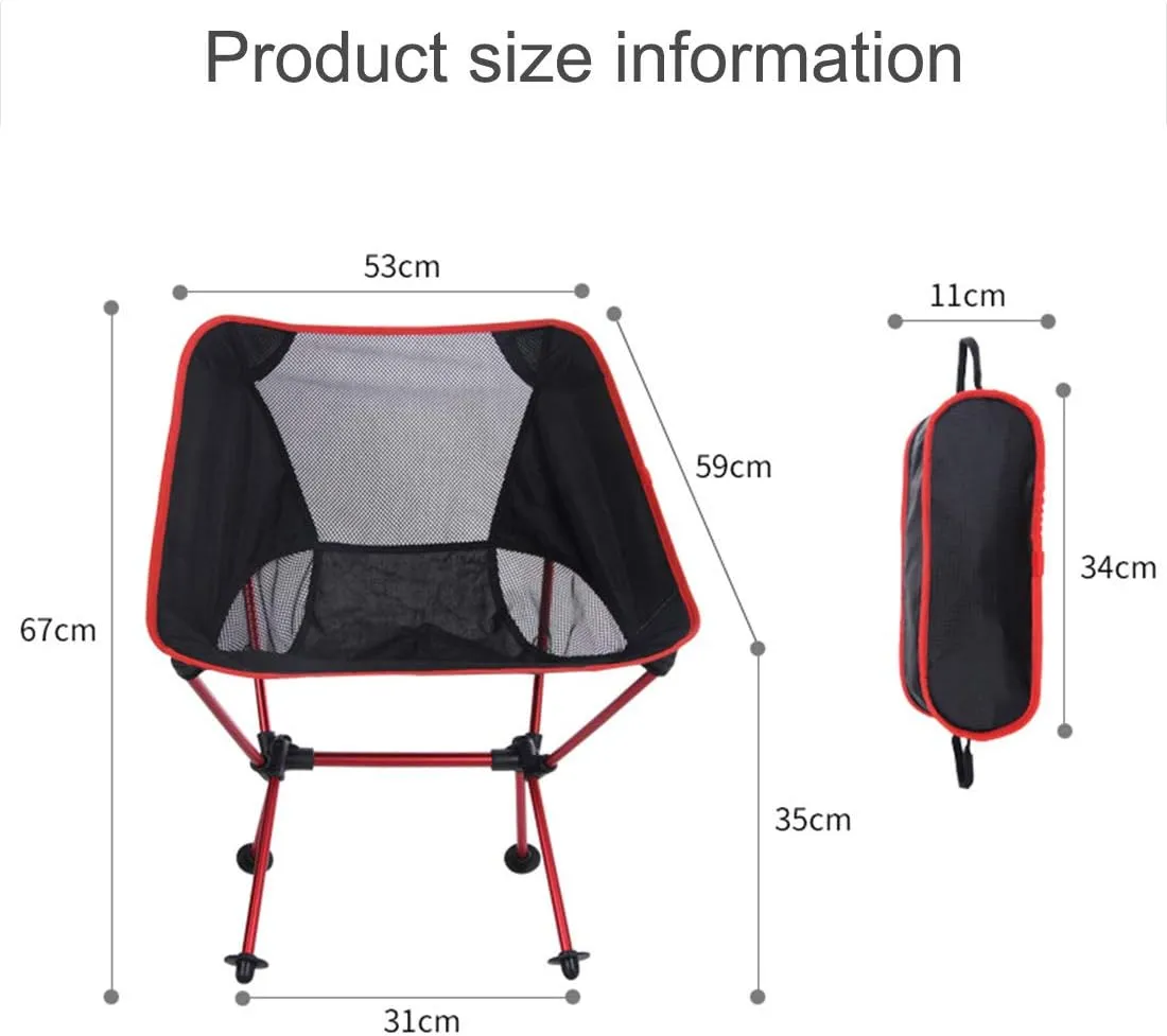 Camping Accessory Outdoor Portable Folding Camping Chair Light Fishing Beach Chair Aviation Aluminum Alloy Backrest Recliner (Color : Green)