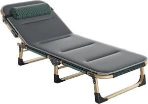 Camping Beds for Adults Portable Folding Bed, Folding Camping Cots Patio Lounge Chair, Camping Bed Folding Cot 330Lbs