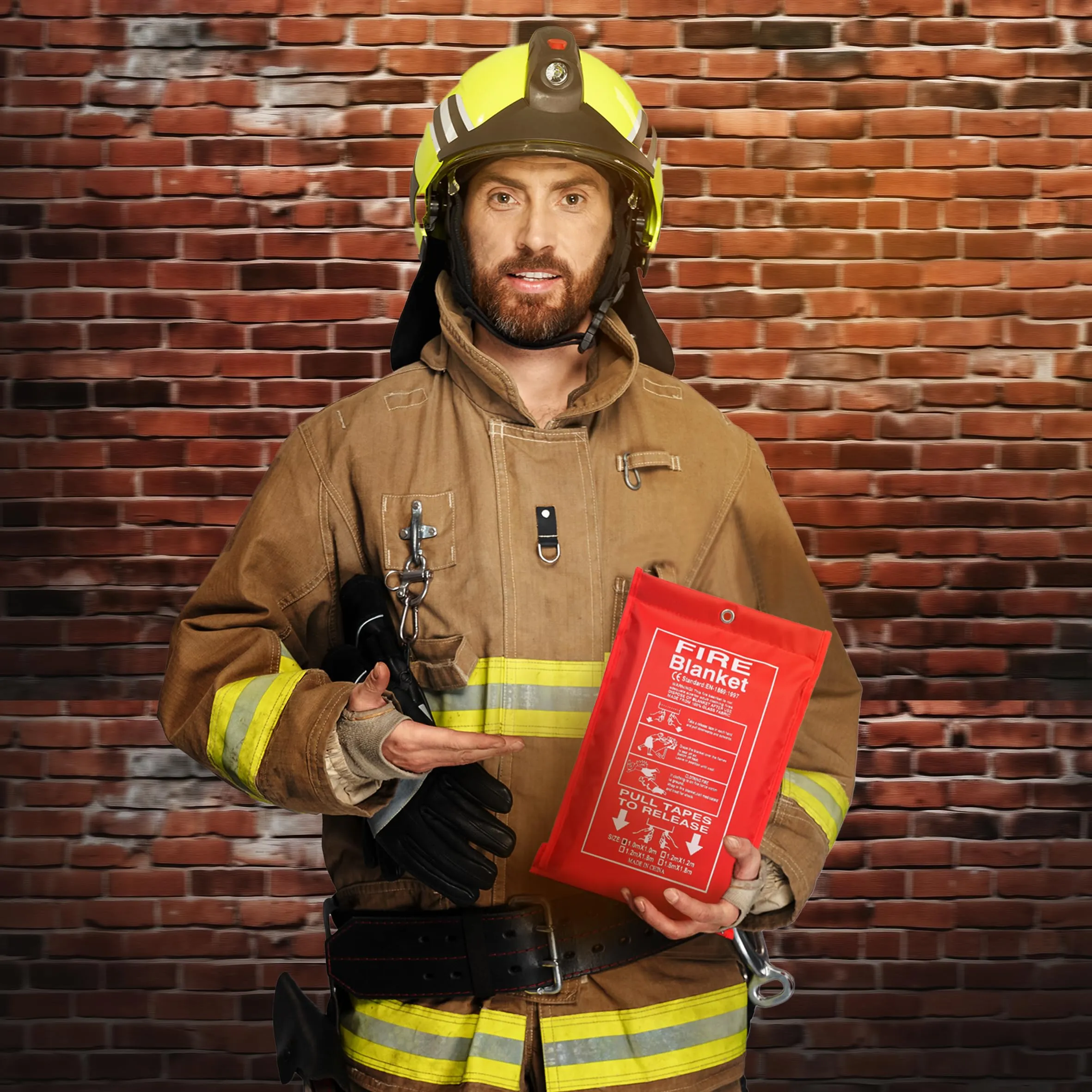 Camping Is Easy® Fire Blanket for Kitchen, Suppression Blanket for Emergency, Survival Safety Cover, Fiberglass, 39x39 inches