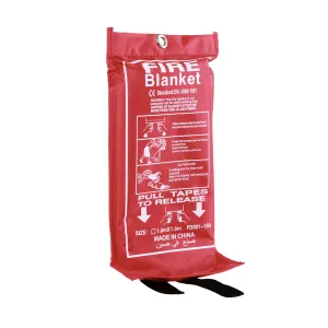 Camping Is Easy® Fire Blanket for Kitchen, Suppression Blanket for Emergency, Survival Safety Cover, Fiberglass, 39x39 inches