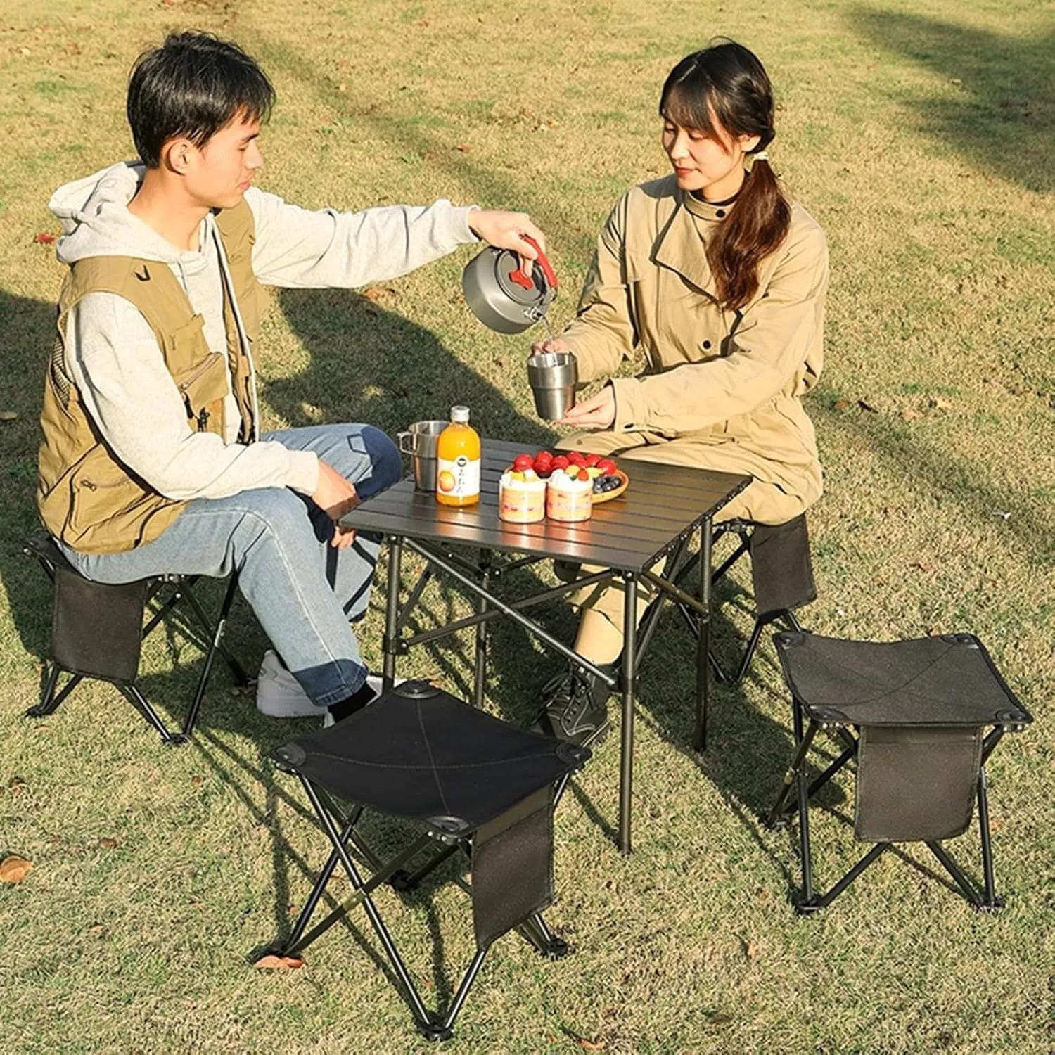 Camping Stool Portable Outdoor Folding S-Tool Pony Lightable Camping Chair Foldable Folding St-ool for Travel Picnic Camping Fishing Chair Bench STO-ol