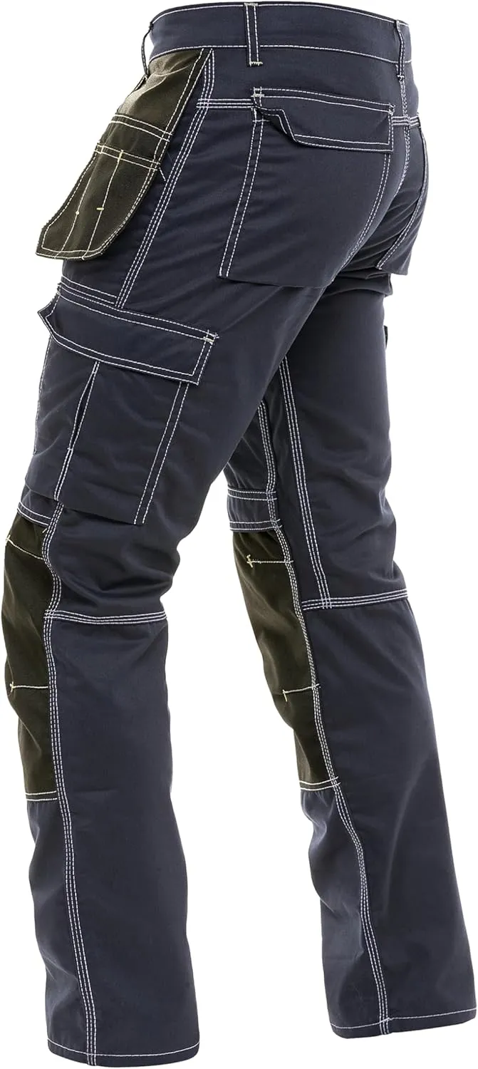 Cargo Construction Pants for Men - Tactical Wear Safety Pants with Knee Pads and Tool Pockets for Work and Outdoor Use