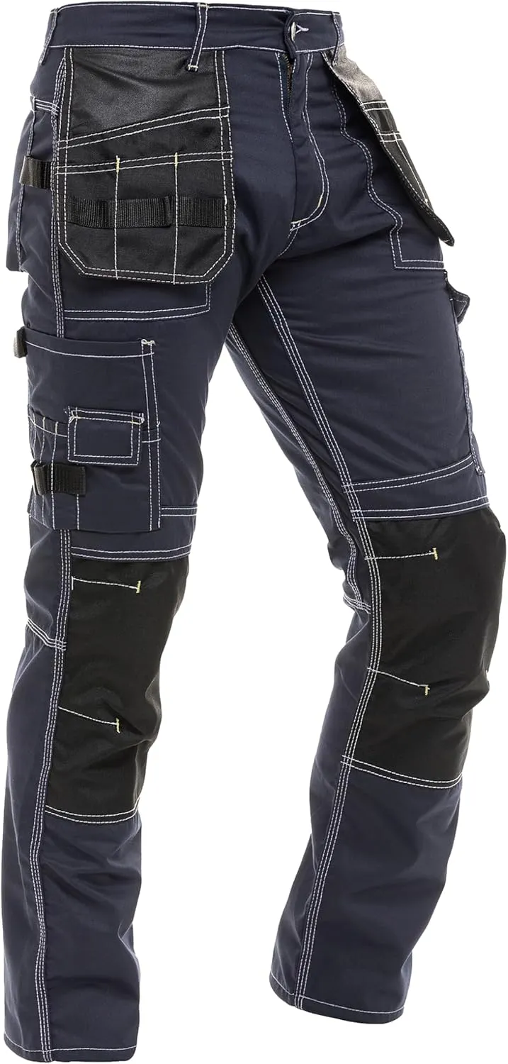 Cargo Construction Pants for Men - Tactical Wear Safety Pants with Knee Pads and Tool Pockets for Work and Outdoor Use
