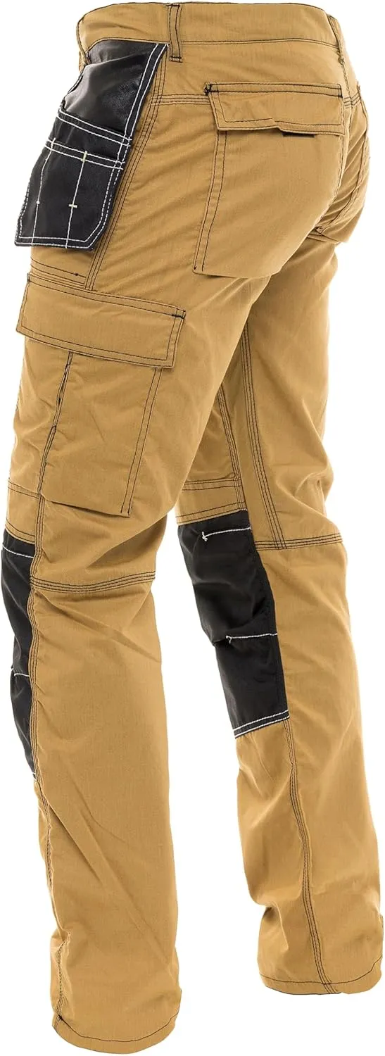 Cargo Construction Pants for Men - Tactical Wear Safety Pants with Knee Pads and Tool Pockets for Work and Outdoor Use