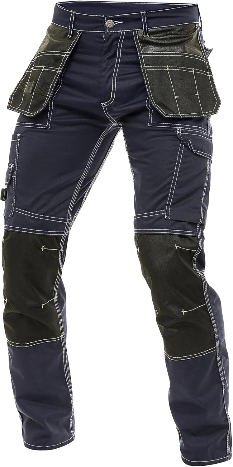 Cargo Construction Pants for Men - Tactical Wear Safety Pants with Knee Pads and Tool Pockets for Work and Outdoor Use