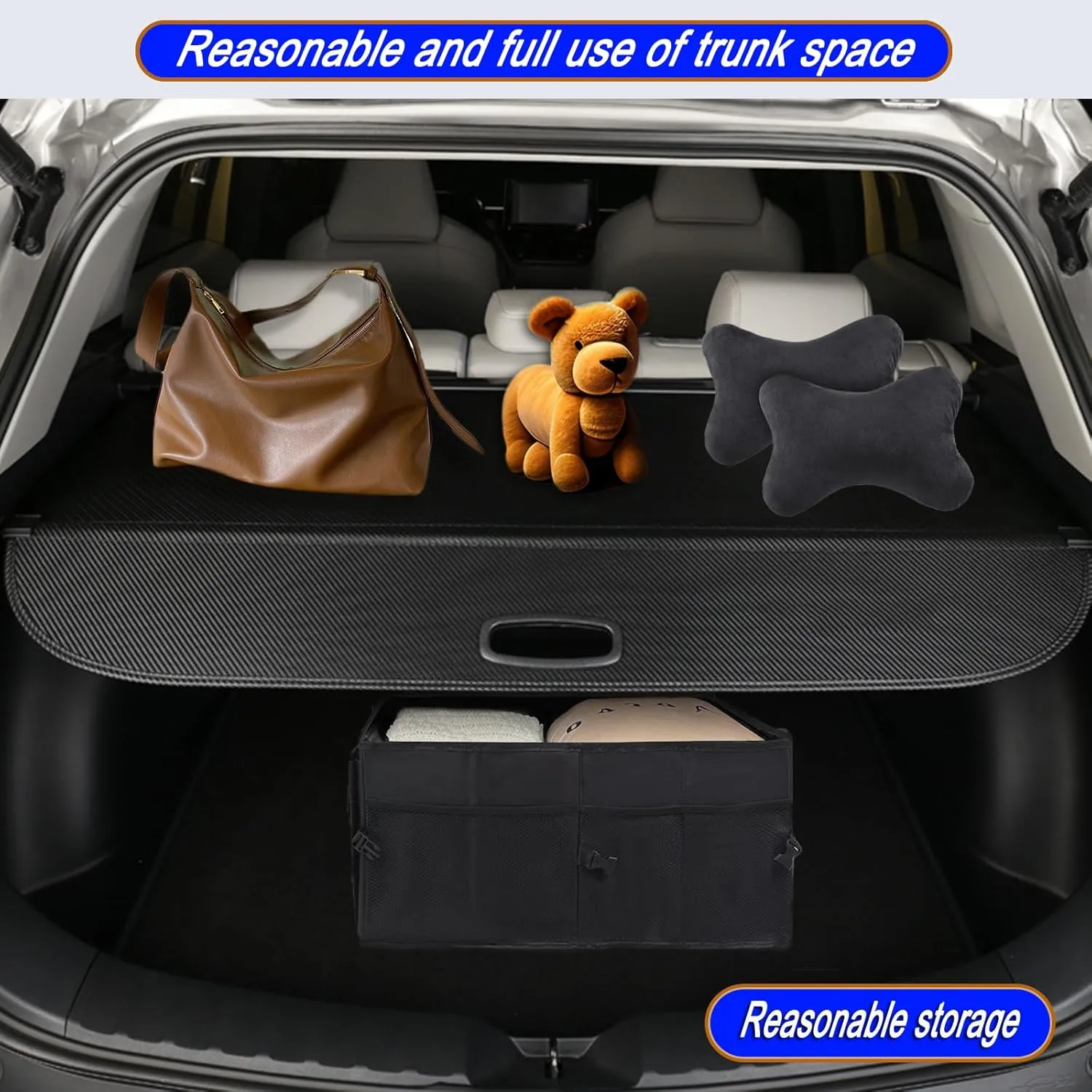 Cargo Cover for Toyota RAV4 2019-2025 Trunk - No Gap Shielding Shade Accessory