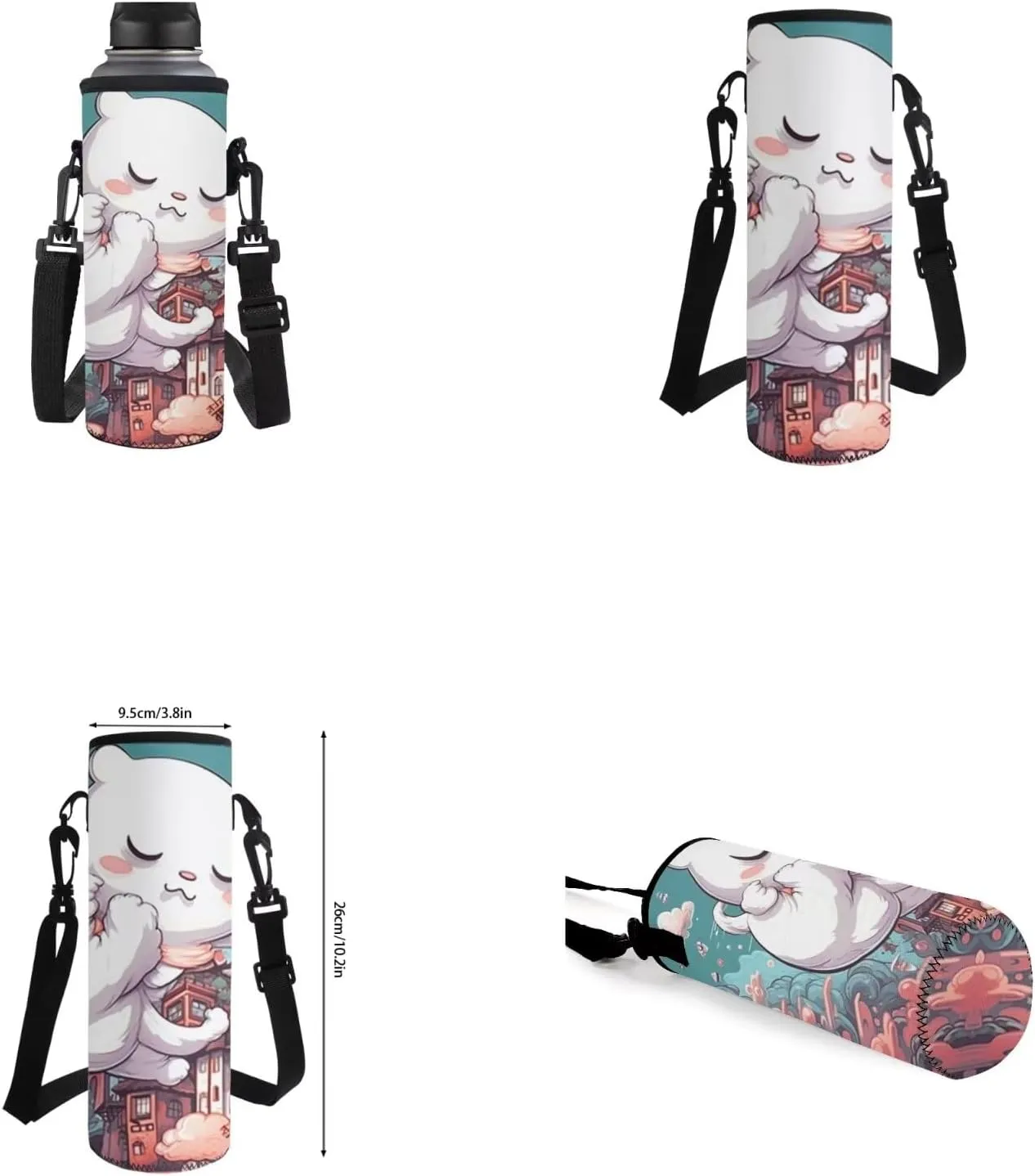 Cartoom Bear Backpack and Lunch Bag Set for Girls 3rd to 8th Grade Multi-Pockets School Bag for Boys Keep Warm Kids Lunch Bag for Middle School Secondary Schools