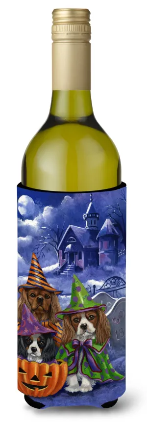 Cavalier Spaniel Halloween House Wine Bottle Hugger PPP3064LITERK