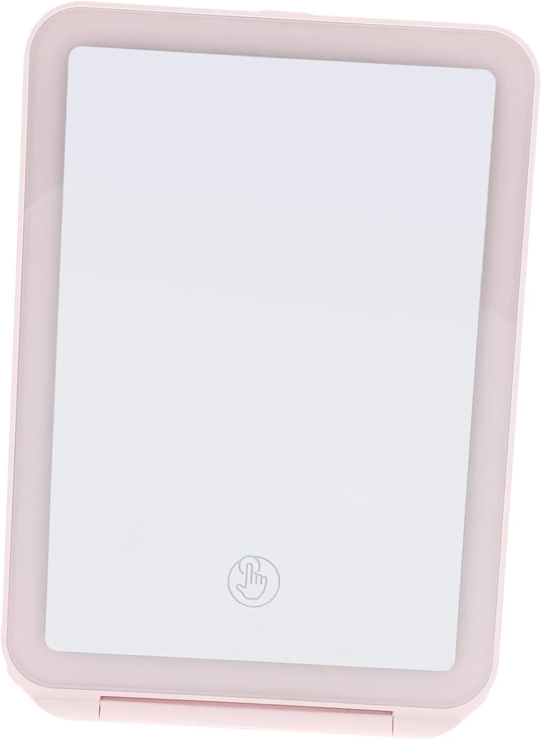 Chic Touchscreen Led Makeup Mirror Portable Folding Design for Home and Travel USB Rechargeable with Light Supplement for Touch-ups