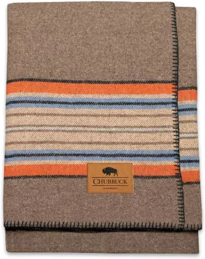 Chubbuck 100% Wool Blanket Camping (60" x 84") - Large Wool Blanket for Outdoor, Survival Kit, Emergency, Camping and Home Use - Fire Retardant, Soft and Warm Blankets for Winter (Forest)