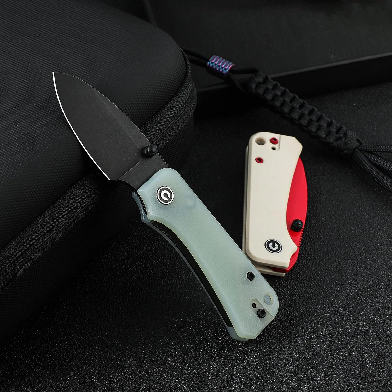 CIVIVI Baby Banter Pocket Knife for EDC, Ben Petersen Folding Knife with 2.34 in Nitro V Steel Blade G10 Handle, Titanium Thumb Stud Opener C19068S-8 (Natural)