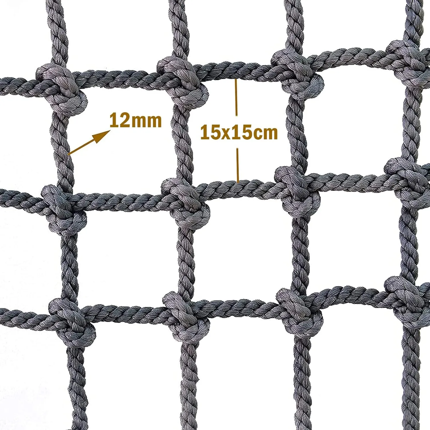 Climbing Rope Net Heavy Duty Climbing Net Safety Netting Balcony Stairs Fence Garden Playground Protection Net Indoor & Outdoor Decor Rope Net(Size:6.5FTx6.5FT)