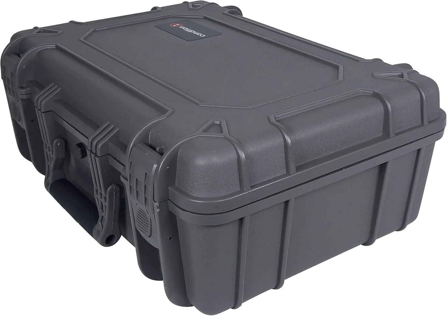 Condition 1 18" Medium Waterproof Hard Case with Foam, Model 801, Portable Protective Storage Box for Travel, Tactical Gear, Made in USA, 18.36"x13.70"x 7.03" Gun Metal Gray