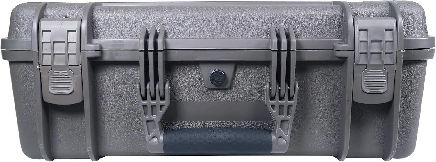Condition 1 18" Medium Waterproof Hard Case with Foam, Model 801, Portable Protective Storage Box for Travel, Tactical Gear, Made in USA, 18.36"x13.70"x 7.03" Gun Metal Gray