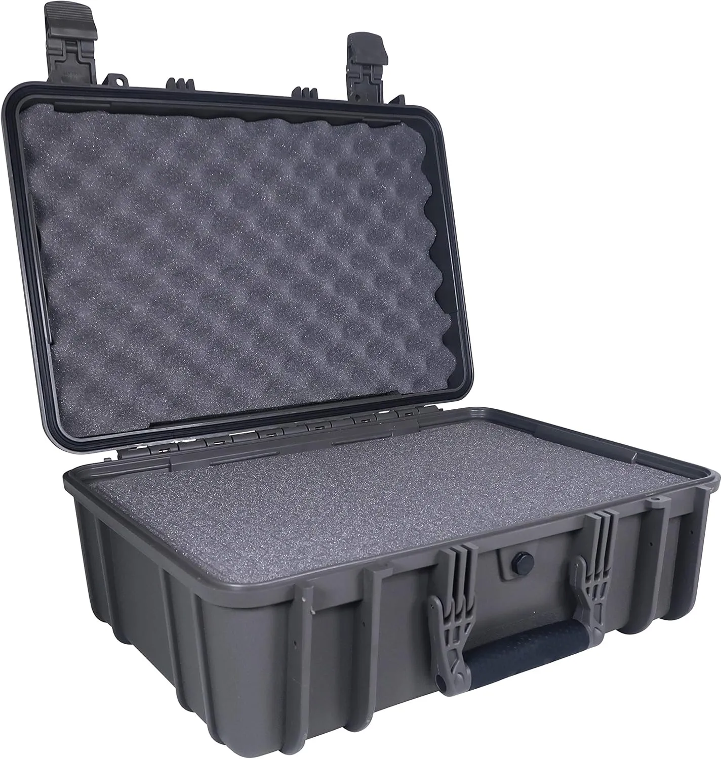 Condition 1 18" Medium Waterproof Hard Case with Foam, Model 801, Portable Protective Storage Box for Travel, Tactical Gear, Made in USA, 18.36"x13.70"x 7.03" Gun Metal Gray