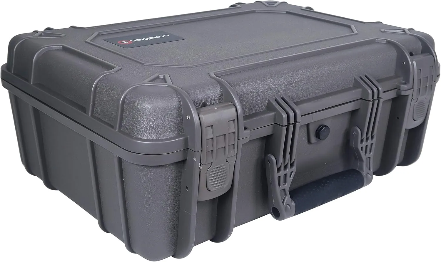 Condition 1 18" Medium Waterproof Hard Case with Foam, Model 801, Portable Protective Storage Box for Travel, Tactical Gear, Made in USA, 18.36"x13.70"x 7.03" Gun Metal Gray