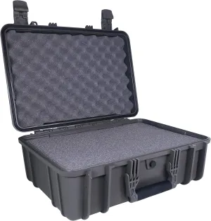 Condition 1 18" Medium Waterproof Hard Case with Foam, Model 801, Portable Protective Storage Box for Travel, Tactical Gear, Made in USA, 18.36"x13.70"x 7.03" Gun Metal Gray