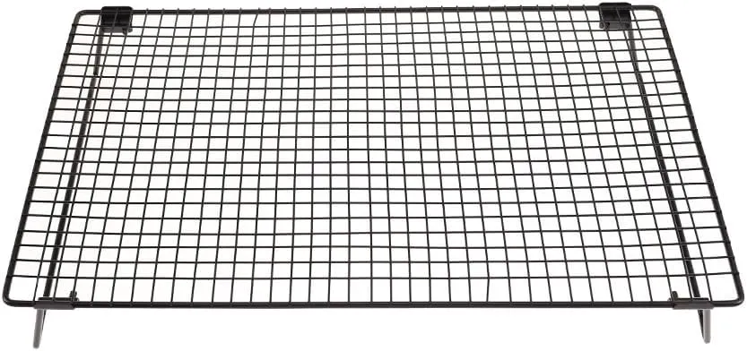 Cooling Racks with Folding Legs，for Cooking, Roasting, Drying, Rust-Resistant Non-Stick Cooling Grilling for Baking，17 x 11.2 inches，Black(1)