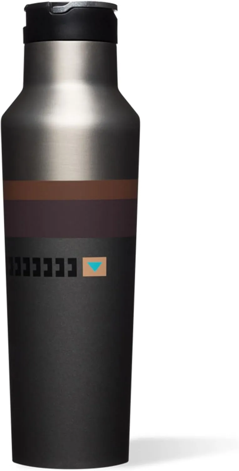 Corkcicle x Star Wars Mandalorian Sport Canteen Insulated Tumbler, 20 oz – Reusable Water Bottle Keeps Beverages Cold for 25 Hours & Hot 12 Hours – Cupholder Friendly Tumbler with Screw-On Cap
