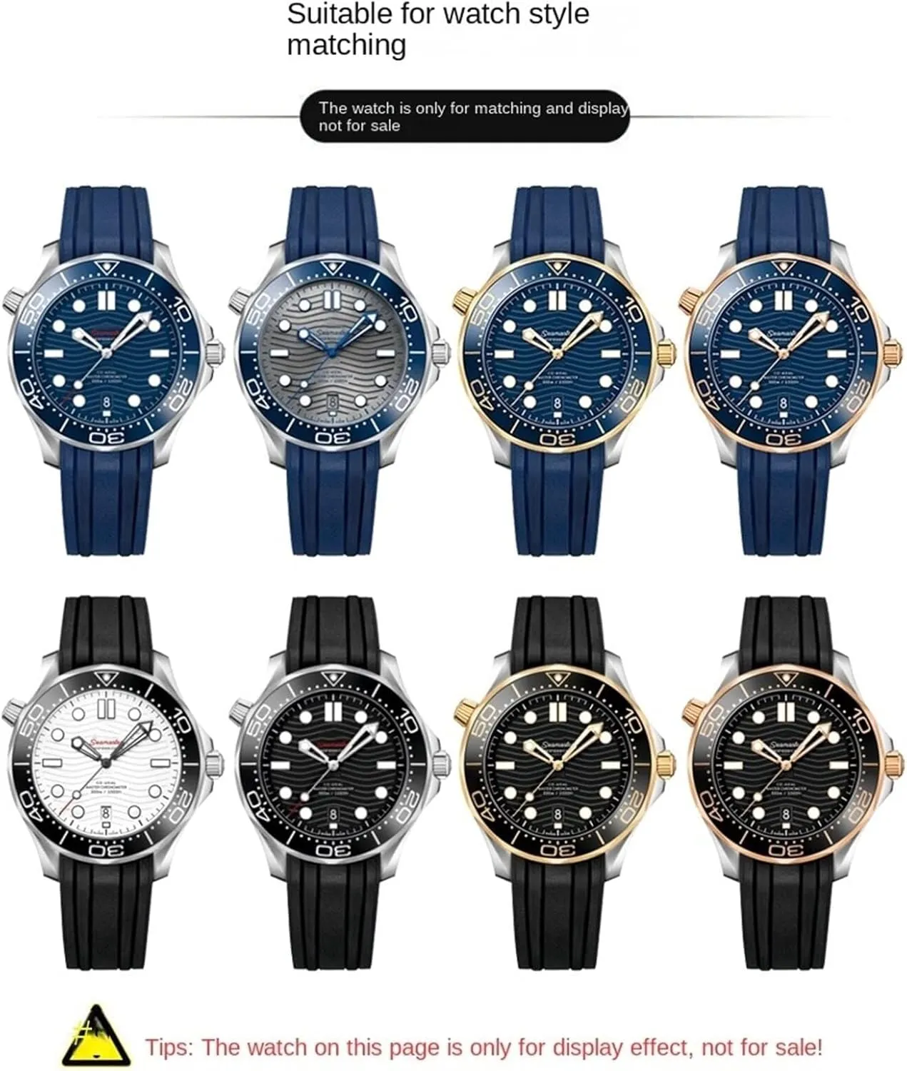 Crocodile Leather watchband for Any Brand Wristband watch Strap with Folding Clasp