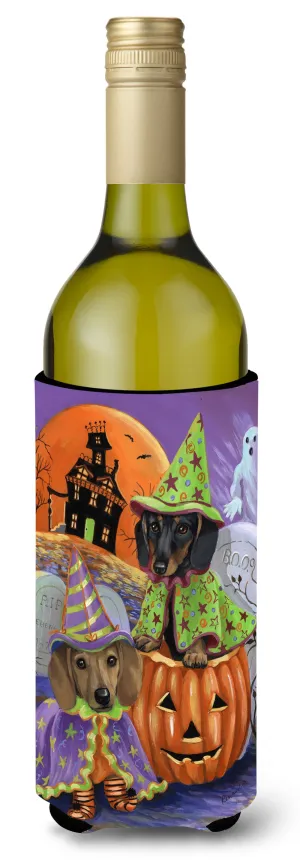 Dachshund Halloween Haunted House Wine Bottle Hugger PPP3082LITERK