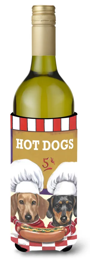 Dachshund Hot Dog Stand Wine Bottle Hugger PPP3083LITERK