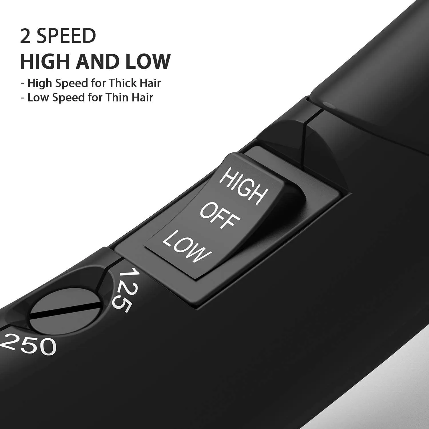 Dan Technology Compact Travel & Portable Mini Hair Dryer - Blow Dryer with Concentrator & Diffuser, European Plug