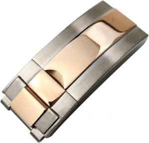 DASEB Stainless Steel Folding Buckle Glide Lock For Rolex Submariner Oysterflex Daytona GMT Watch Band Strap Deployment Clasp