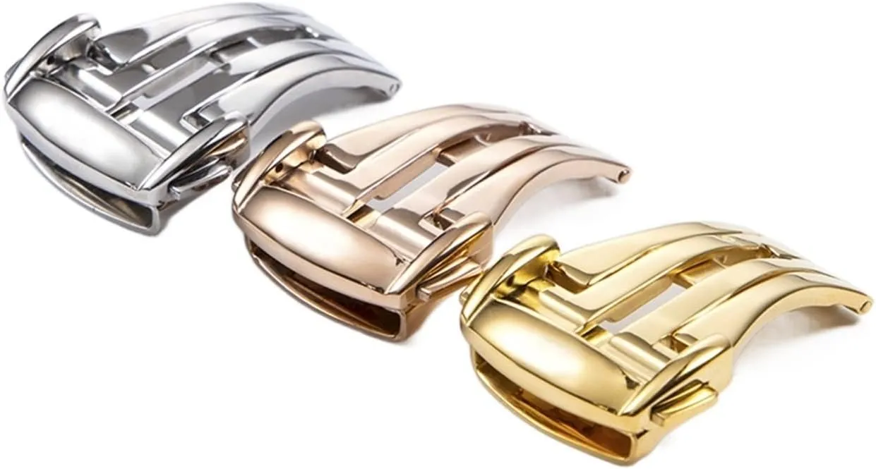 Deployment Buckle for Omega Watch Bands Folding Clasp Belt Logon 16mm 18mm 20mm Leather Strap Accessories Silver Gold Rose