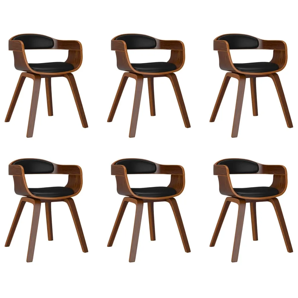 Dining Chair Kitchen Chair with Armrests Bentwood and Faux Leather