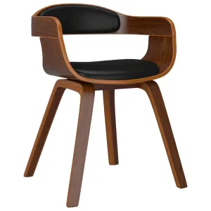 Dining Chair Kitchen Chair with Armrests Bentwood and Faux Leather