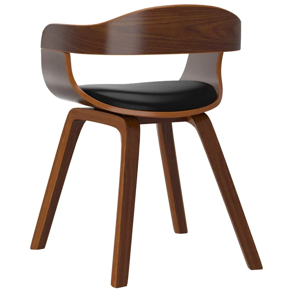 Dining Chair Kitchen Chair with Armrests Bentwood and Faux Leather