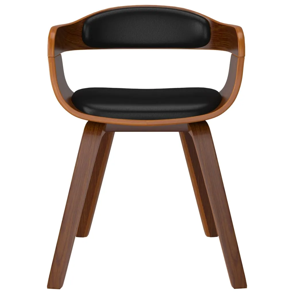 Dining Chair Kitchen Chair with Armrests Bentwood and Faux Leather