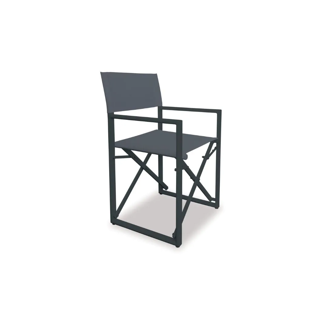 Director Folding Outdoor Chair Gun Metal