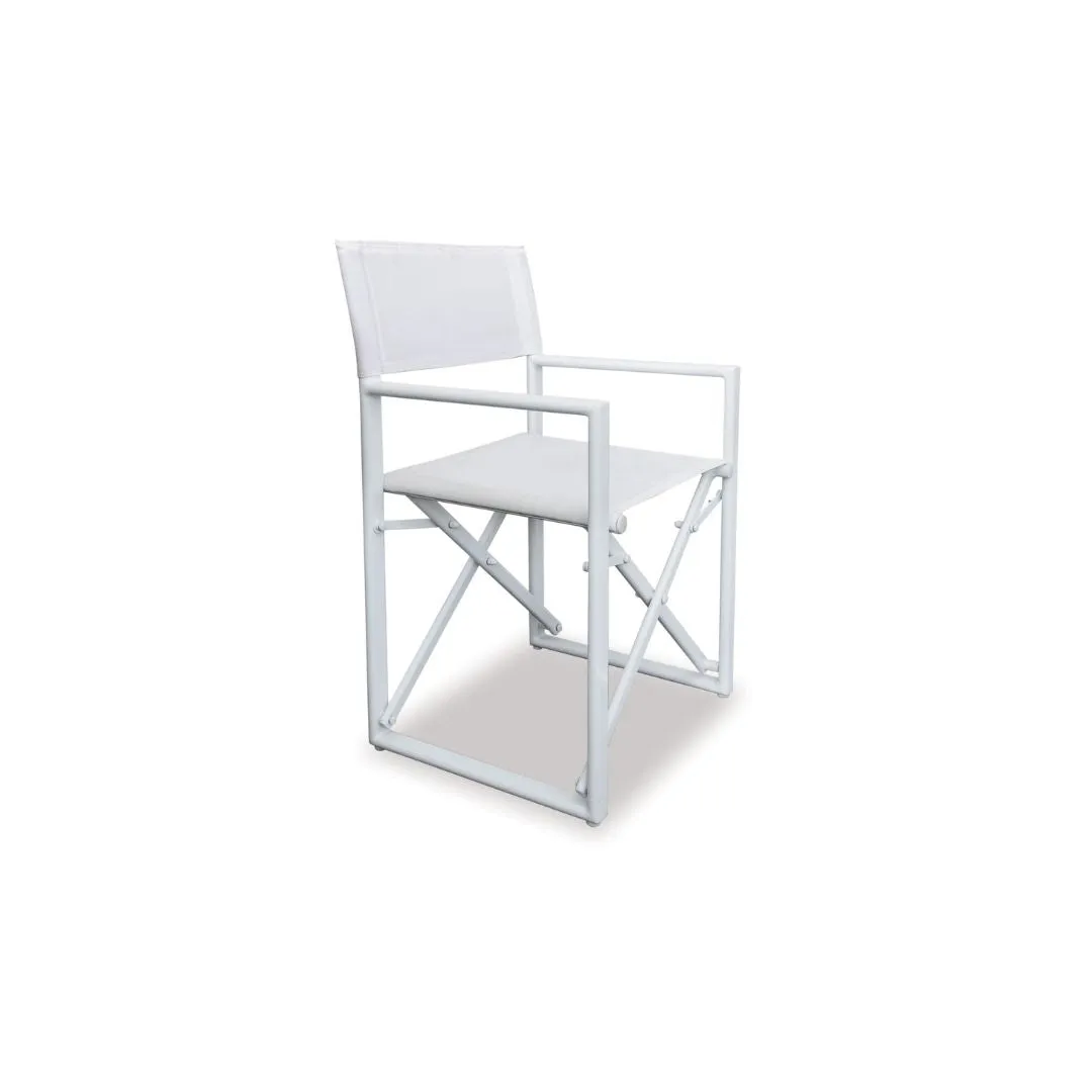 Director Folding Outdoor Chair White