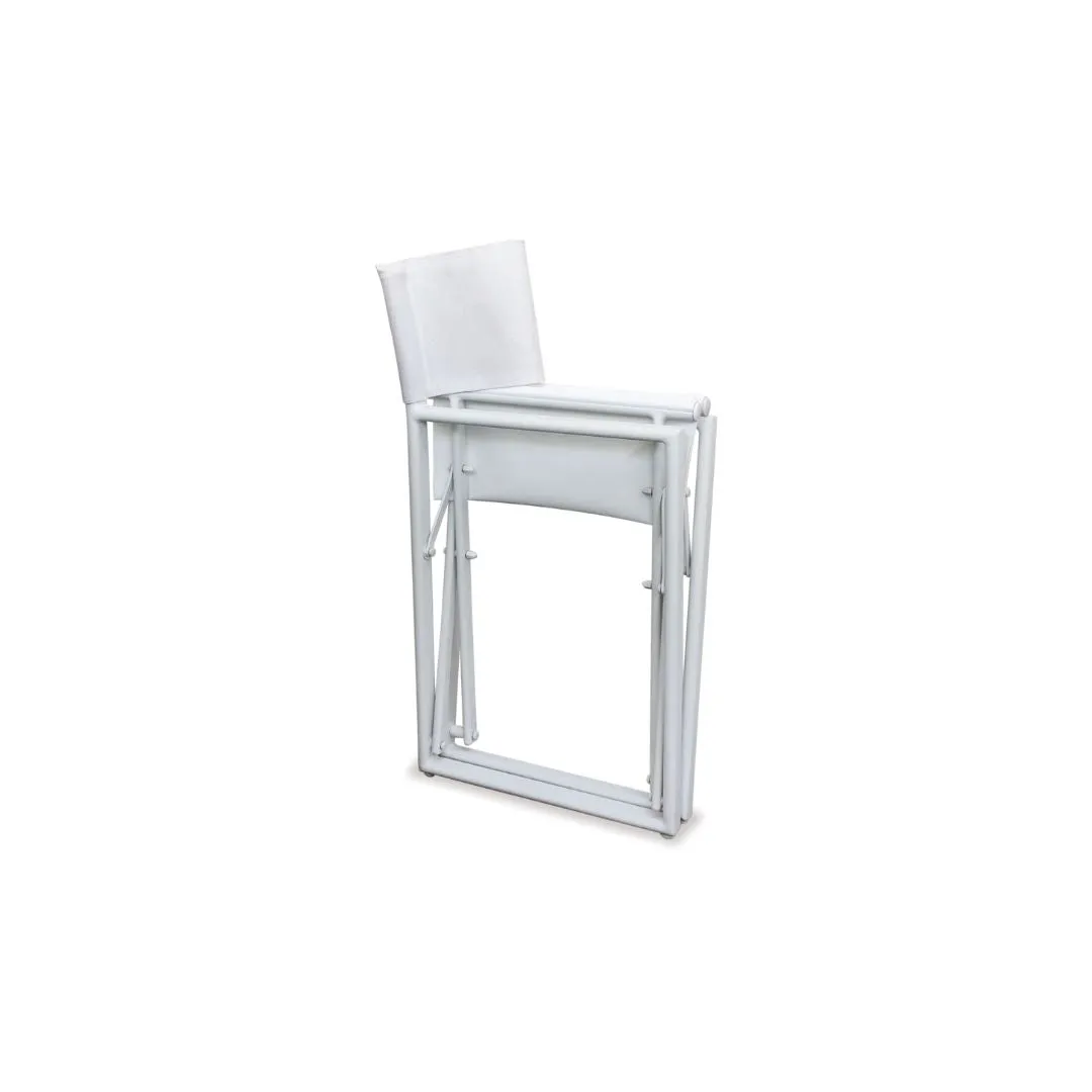 Director Folding Outdoor Chair White