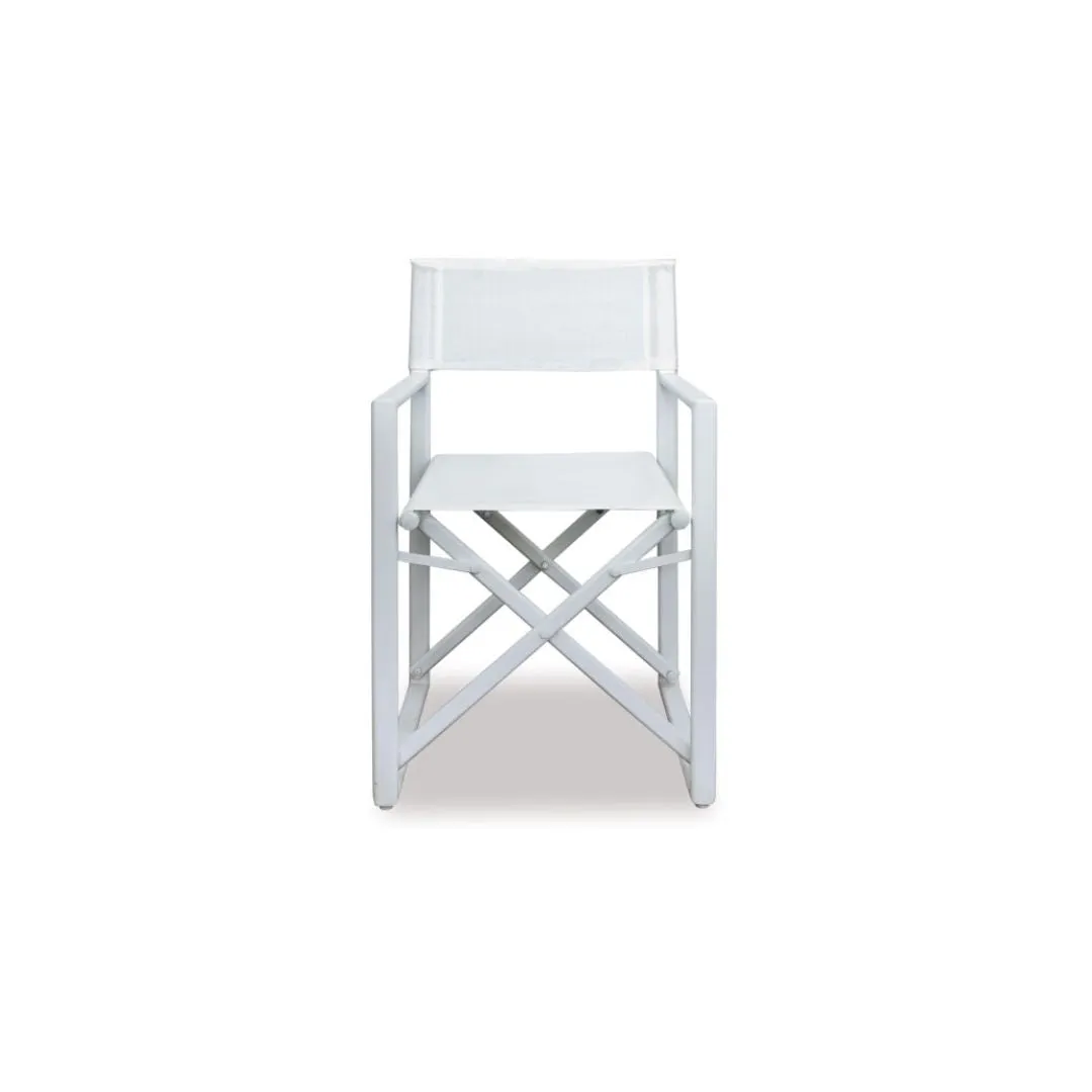 Director Folding Outdoor Chair White