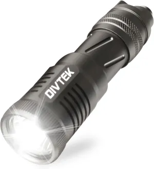 DIVTEK Dive Light Mini Torches Flashlight, Scuba Underwater Flashlight, Small Waterproof Flashlight Handheld Keychain Pocket Led Torch Flash Lights Compact Tactical Camping Scuba Gear Hiking EDC