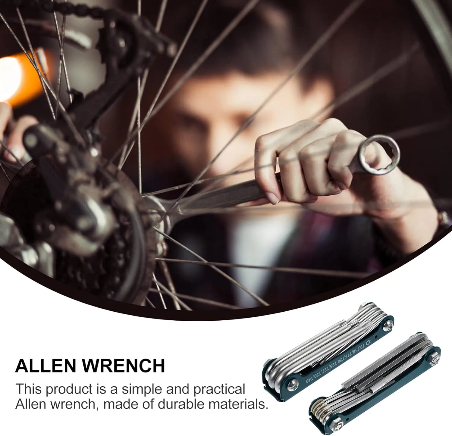 DOITOOL 2pcs Folding Hexagon Wrench Hand Tool for Bike Repair and Design for Maintenance Disassembly and Assembly Tasks