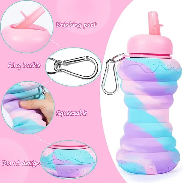 Donut Collapsible Kids Water Bottles