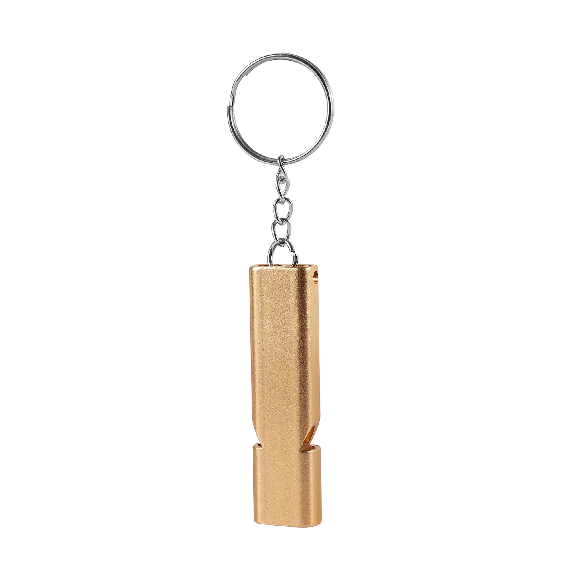 Double-frequency Animal Training Whistle Thickened Aluminum Multi-function Emergency Survival Whistle Outdoor Tool Keychain 1Pc