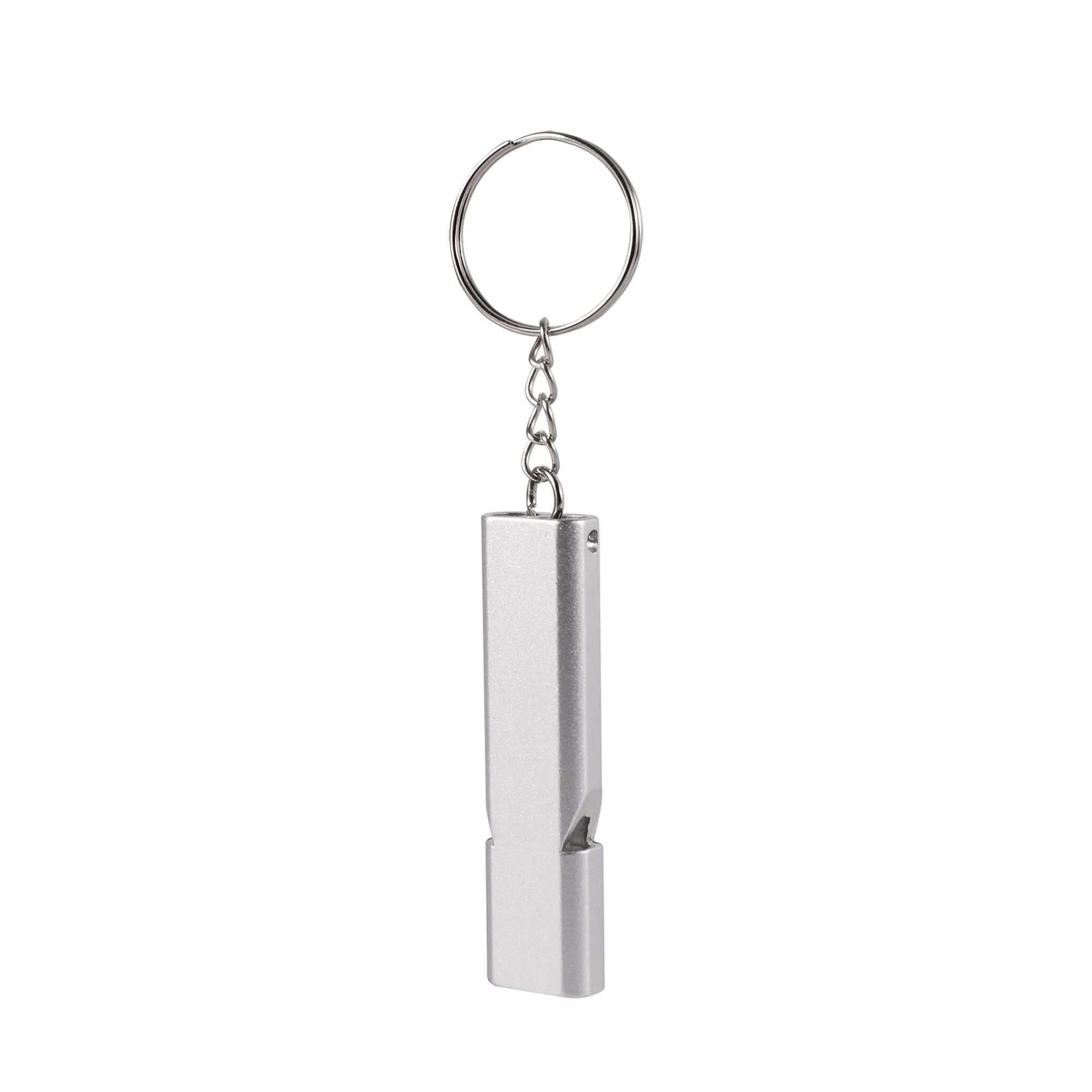 Double-frequency Animal Training Whistle Thickened Aluminum Multi-function Emergency Survival Whistle Outdoor Tool Keychain 1Pc